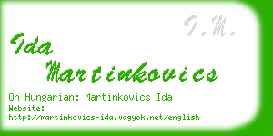 ida martinkovics business card